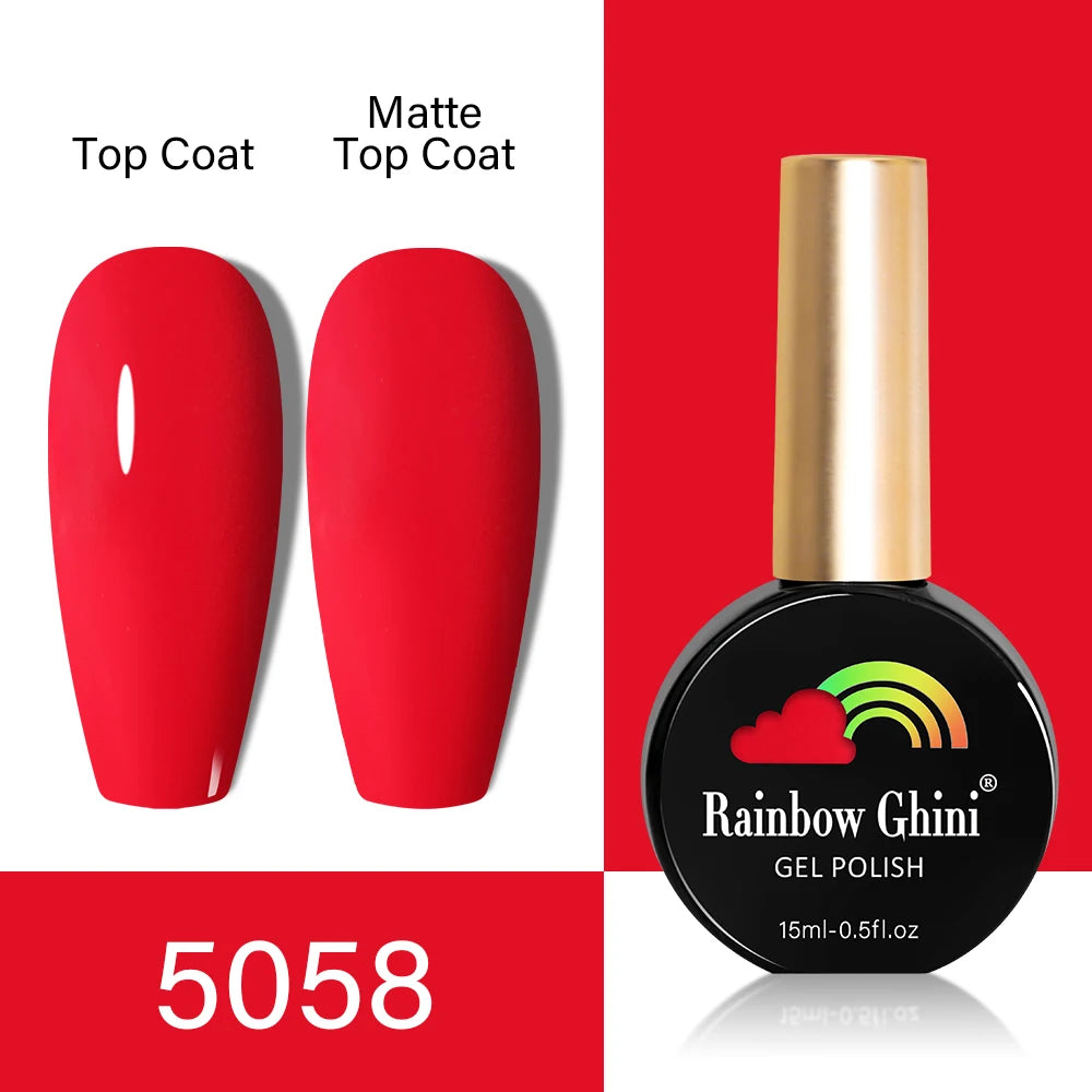 RG HEMA TPO FREE Neon Glitter Gel Nail Polish 15ml Nail Art Manicure Semi Permanent Gel Hybrid Varnishes Top Base Coat UV Nail