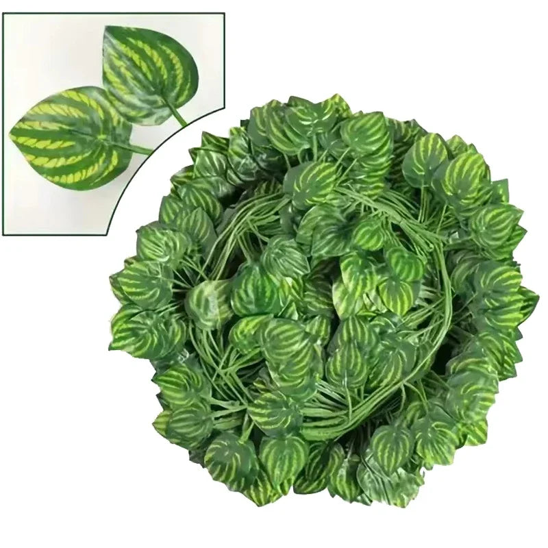 120/2m Artificial Ivy Leaf Rattan Creeper Leaves Vine Hanging Garland DIY Fake Flower Plant Garden Wedding Party Home Decoration