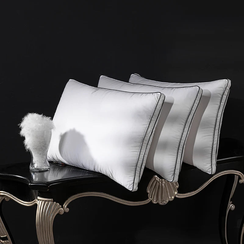 Down Pillow with 100% Goose Down 95% Fill 1200TC Cover - Queen King Standard Size Feather Down Pillow