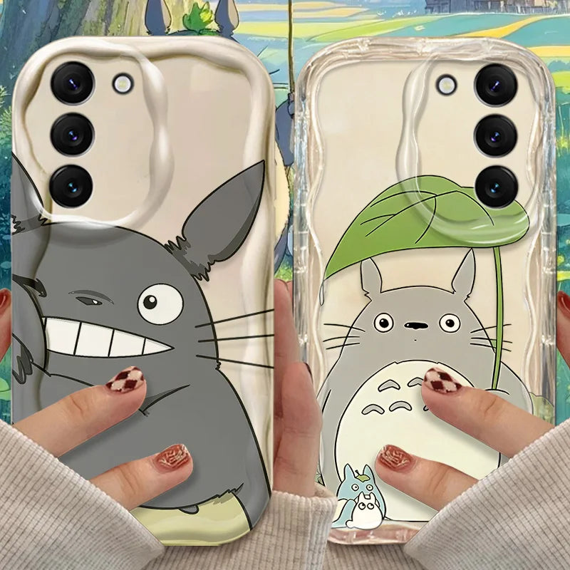 T-Totoros Wave Case for Samsung Galaxy A53 A50 A50S A36 A35 A34 A32 A30 A26 A25 A24 A20 A16 A15 A06 A05S A05 M55 M54 5G Cover