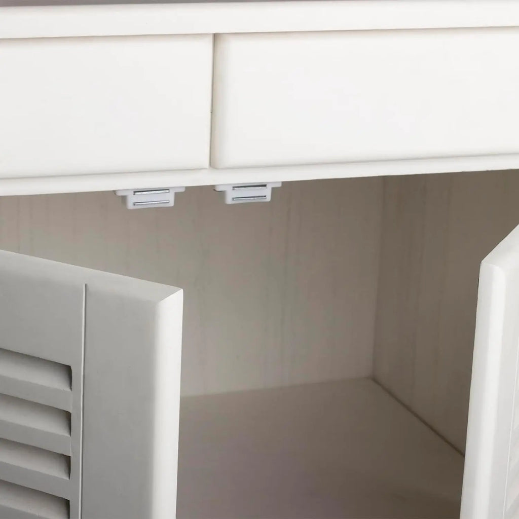 Cupboard Kitchen Furniture Magnetic Cabinet Door Latch Closures White Plastic Strong Powerful Magnet Catch