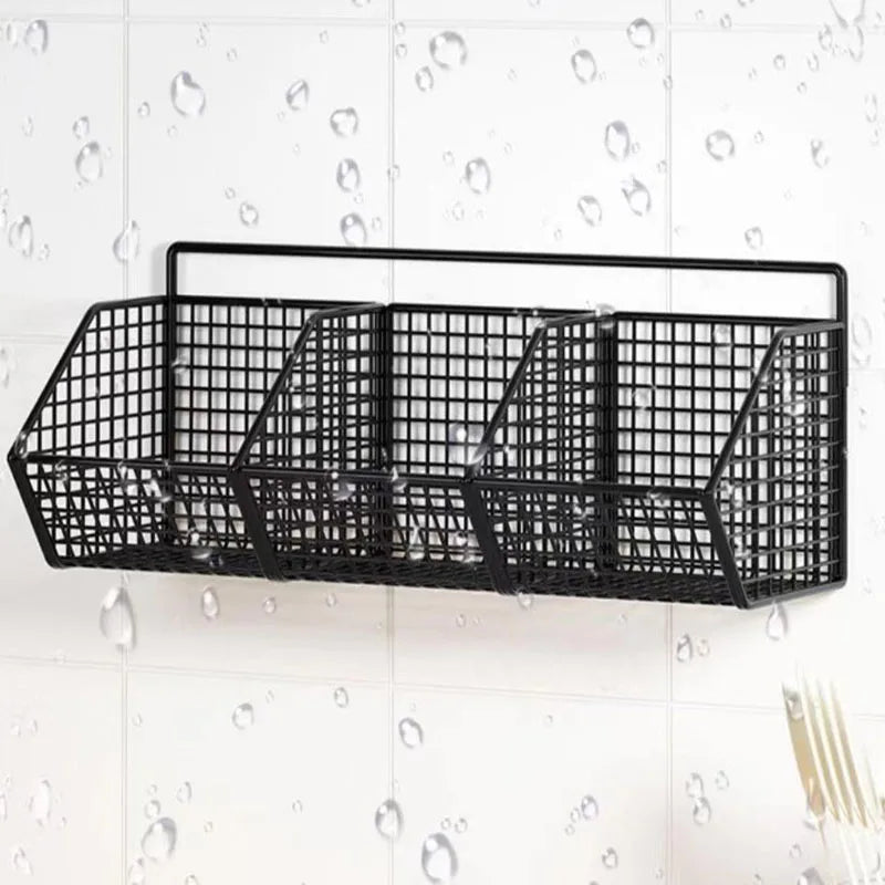 Kitchen Wall Hanging Storage Rack Multi-functional Onion Ginger Garlic Storage Rack Storage Box Basket Vegetable Basket