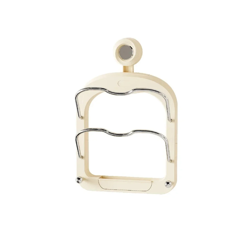 Double Layer Pot Lid Holder Kitchen Storage Rack Wall Mounted Cutting Board Stand Multi Functional Plastic Home Organization