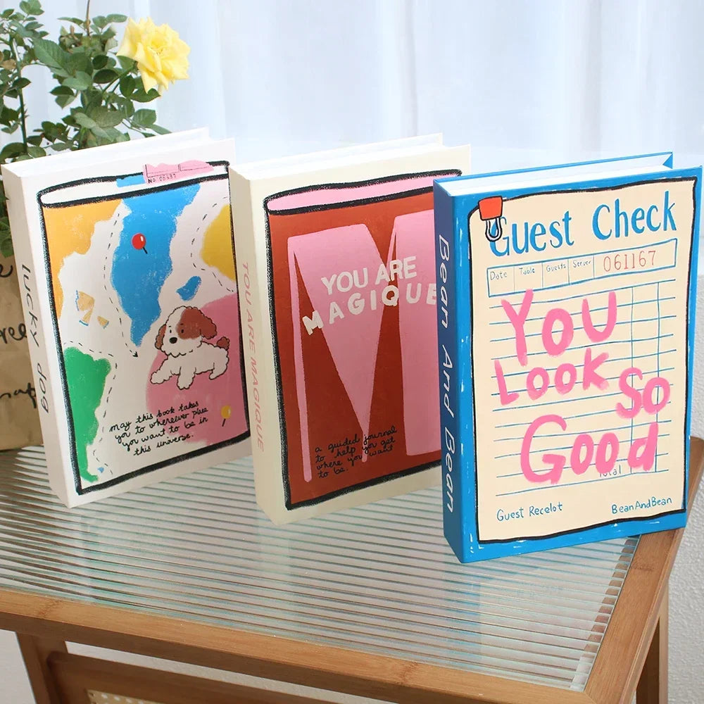 3Pcs Foldable Fashion Fake Books Living Room Decoration Designer Books Coffee Table Ornaments Club Hotel Room Villa Prop Books