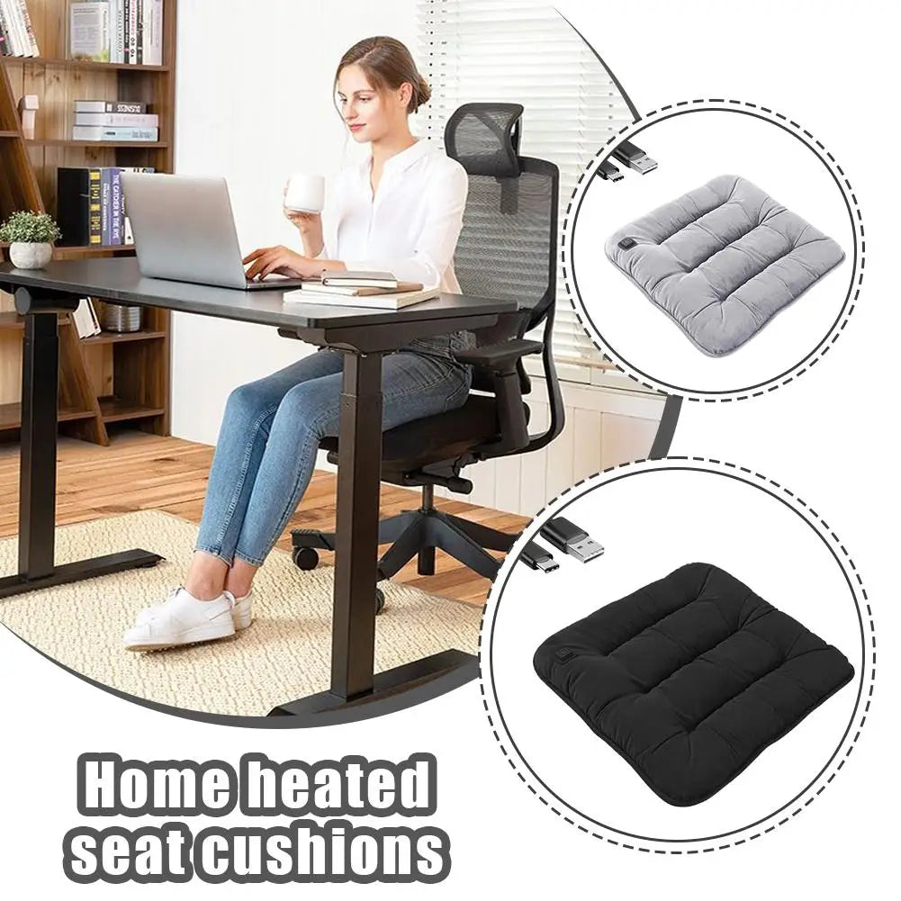 Car Heated Seat Cushion Car & Home Use Heated Seat Cushion USB Electric Heating Car Seat Cushion Multi-Scene Heating Pad New