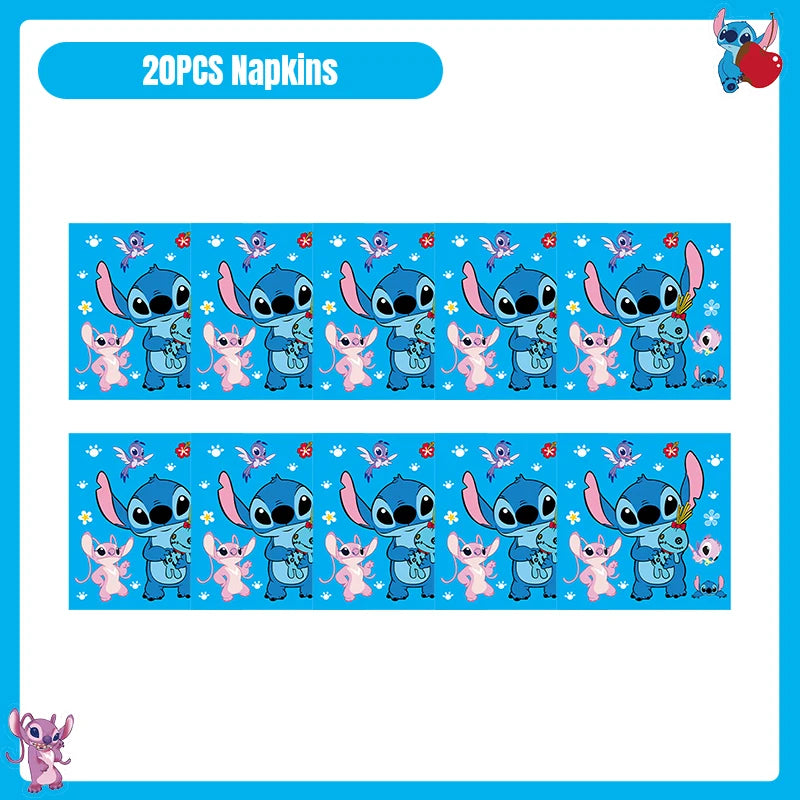 Disney Stitch Birthday Party Decoration Tableware Balloon Cup Plate Banner Backdrop Lilo And Stitch Theme Party Supplies Favors