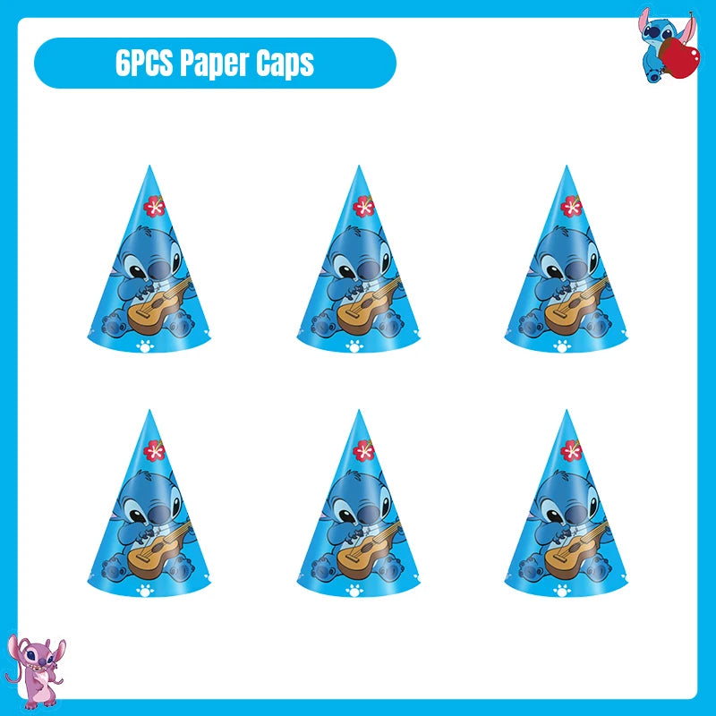 Disney Stitch Birthday Party Decoration Tableware Balloon Cup Plate Banner Backdrop Lilo And Stitch Theme Party Supplies Favors