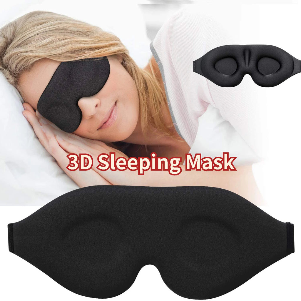 3D Sleeping Mask Block Out Light Soft Padded Sleep Mask for Eyes, Eye Shade, Blindfold, Sleeping Aid, Face Mask