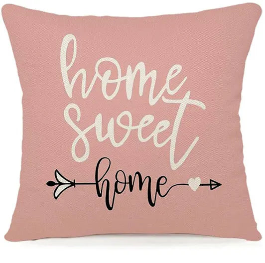 Pink Throw Pillows Cover Decoration Outdoor Linen Cushion Covers Decorative for Bedroom, Sofa, Chair, Bed, Garden