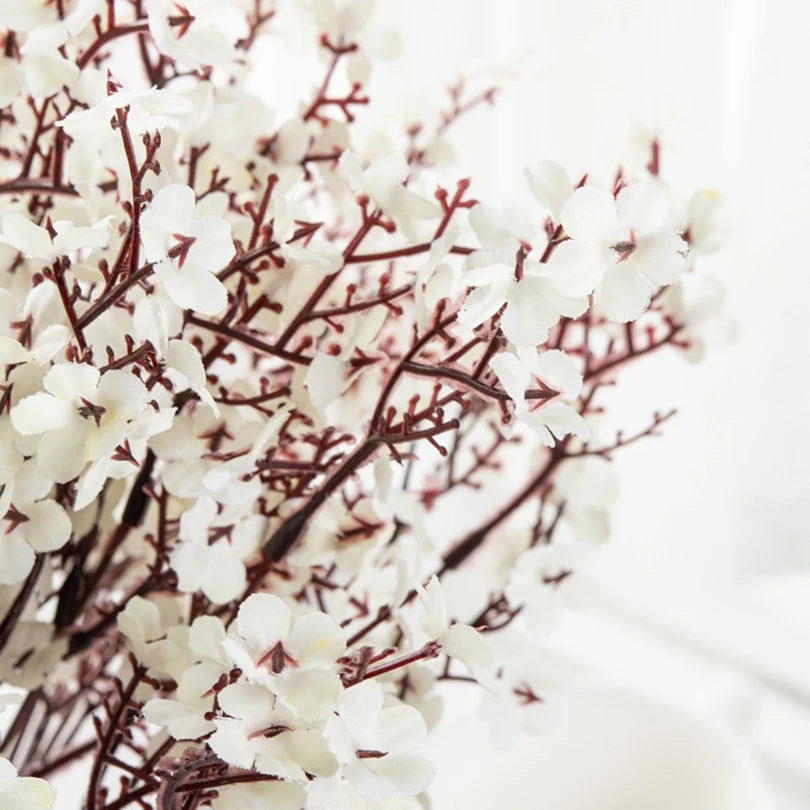 Artificial Flower Silk Gypsophila Peach Home Room Table Outdoor Garden Wedding Bridal Bouquet Festival Party DIY Gift Decoration