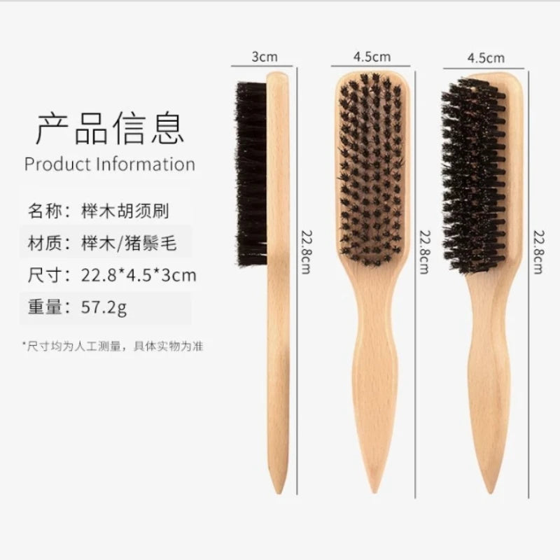 Boar Bristle Slick Back Hair Brush for Sleek Ponytail Bun & Smoothing Baby Hairs, Flyaways, Edge Control - Backcombing & Teasing