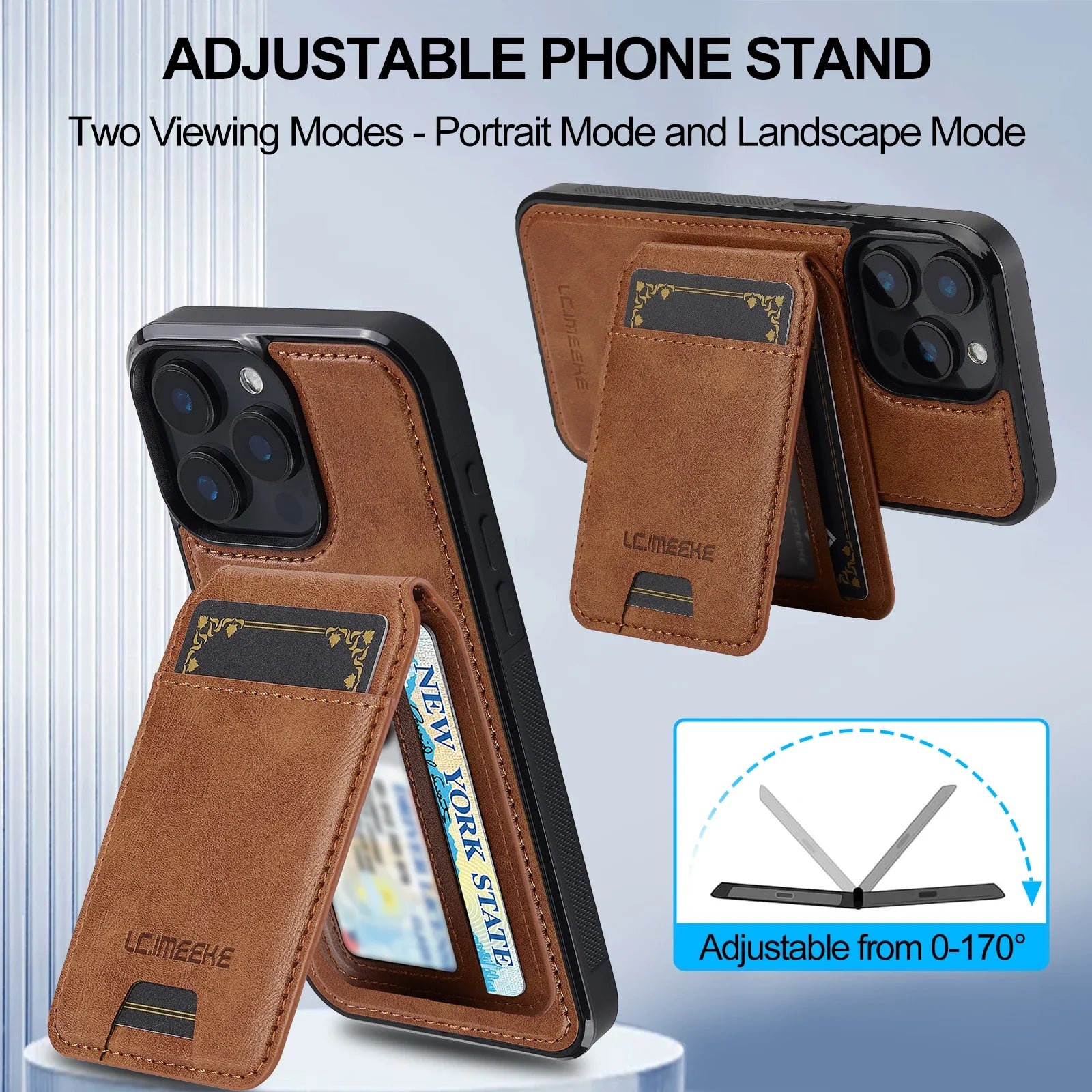 Detachable Magnetic 2 In 1 Leather Case For iPhone 16E 17 1615 14 13 12 11 Pro XS Max Air XR 8 7 Plus SE Card Pocket Phone Cover