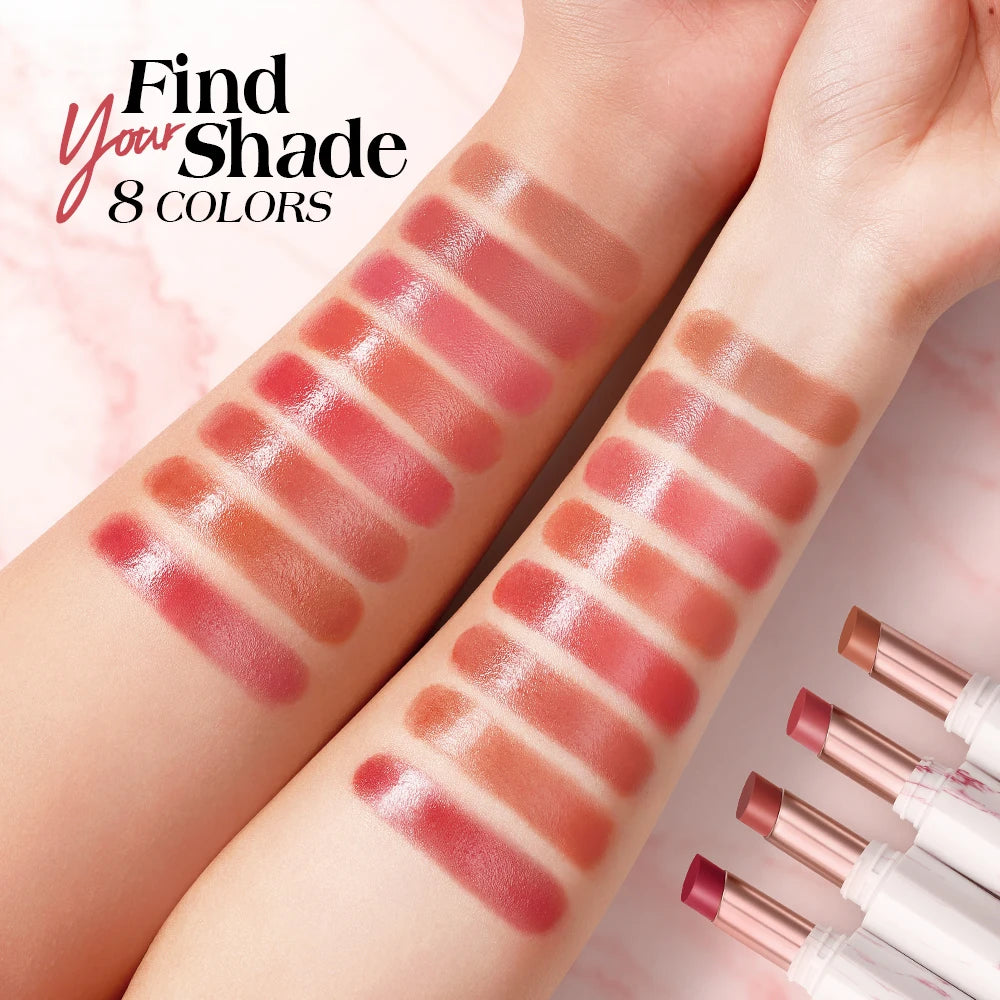 O.TWO.O Glossy Lipstick Lip Tint Mirror Ice-film 24h Moisturize Nourish Smooth Non-Sticky 3D Glossy Lip Glaze Lipstick Makeup