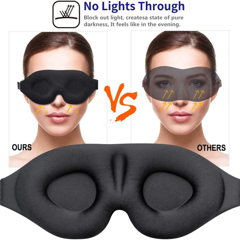 3D Sleeping Mask Block Out Light Soft Padded Sleep Mask for Eyes, Eye Shade, Blindfold, Sleeping Aid, Face Mask