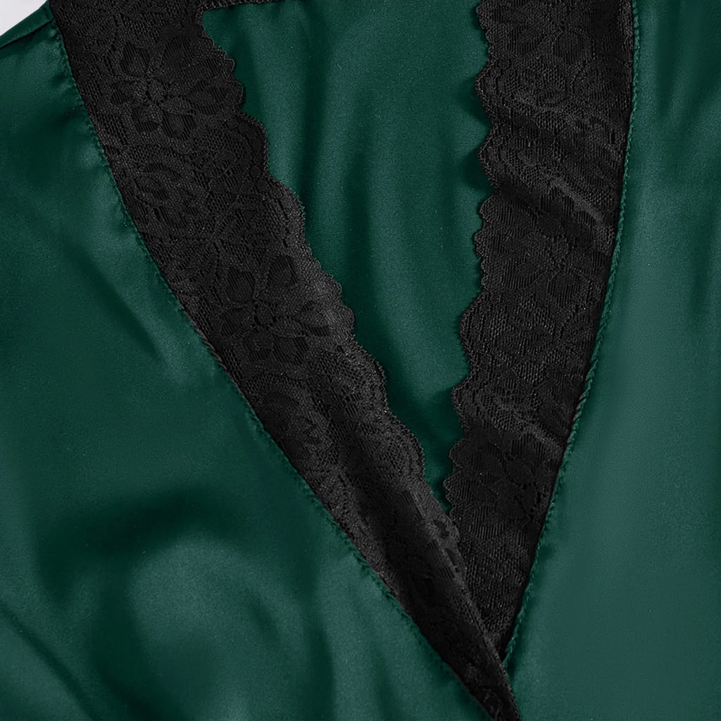 4-Piece Set Ladies' Sleepwear Sexy Sleepwear Women Suspender With Chest Cushion Nightgown Bathrobe Home Wear Women'S Pajamas