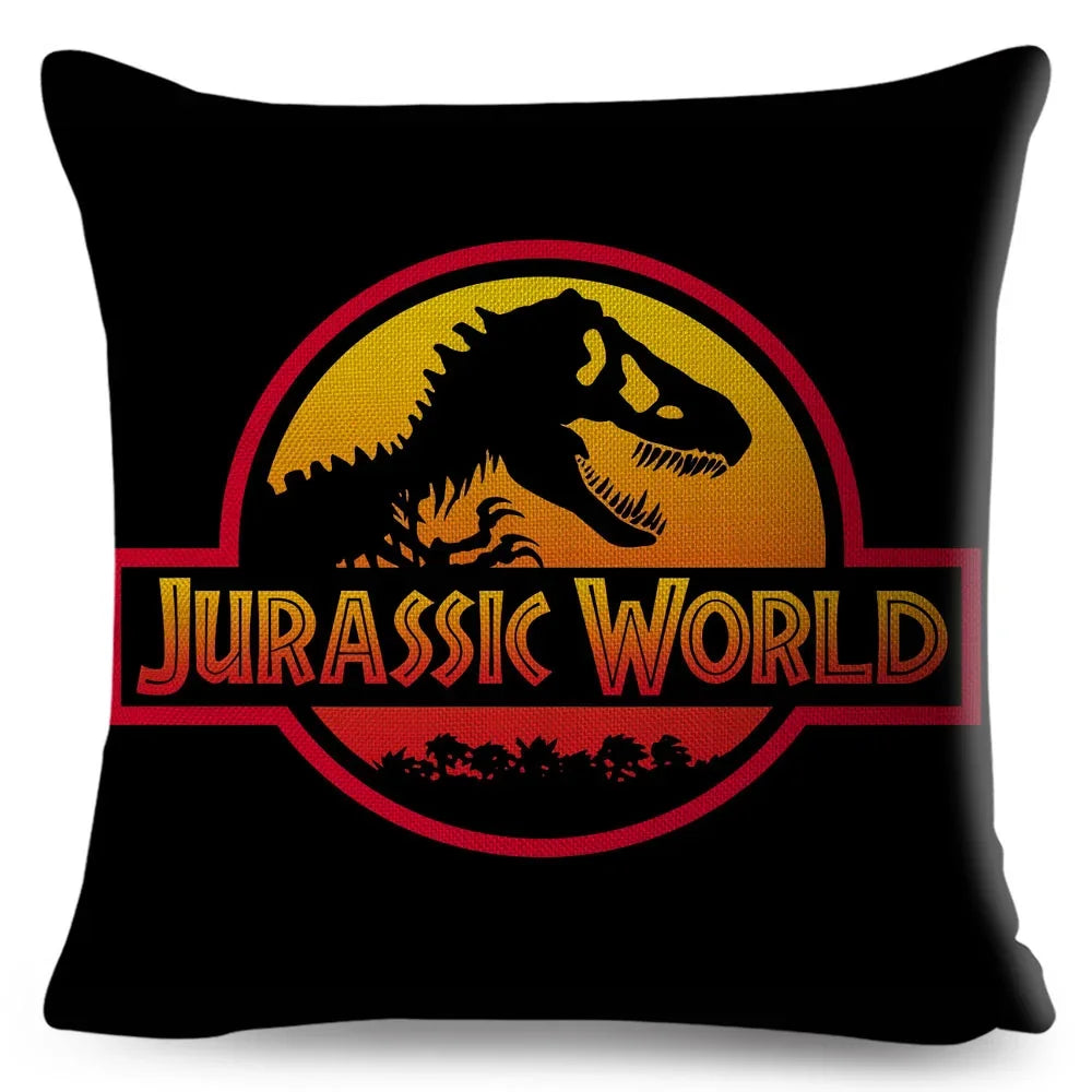 50 style Jurassic Park Logo Cushion Cover for Sofa Home Children Room Decor Dinosaur Print Pillowcase Polyester Pillow Case