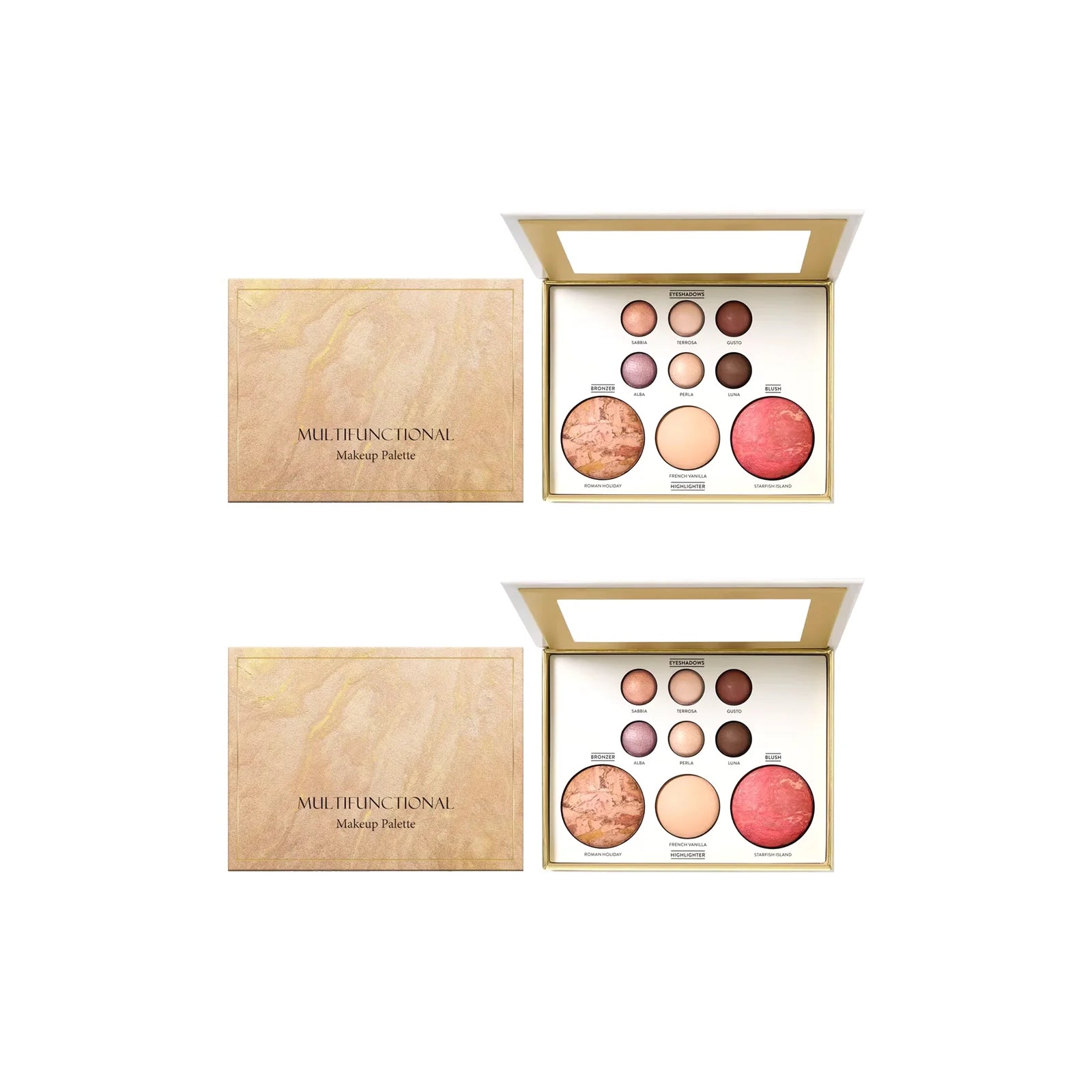 9 Colors Glitter Eyeshadow Palette Matte Highlighter Blush Eyelid Brightening Waterproof Lasting Makeup Versatile Cosmetic Set