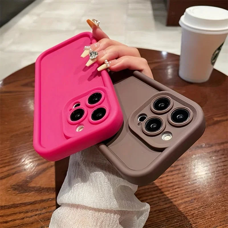 Luxury Candy Color Silicone Case For iPhone 11 13 12 14 15 16 17 Pro Max 15 Pro XS XR XS Max 7 8 PLUS 16E SE Shockproof Cover
