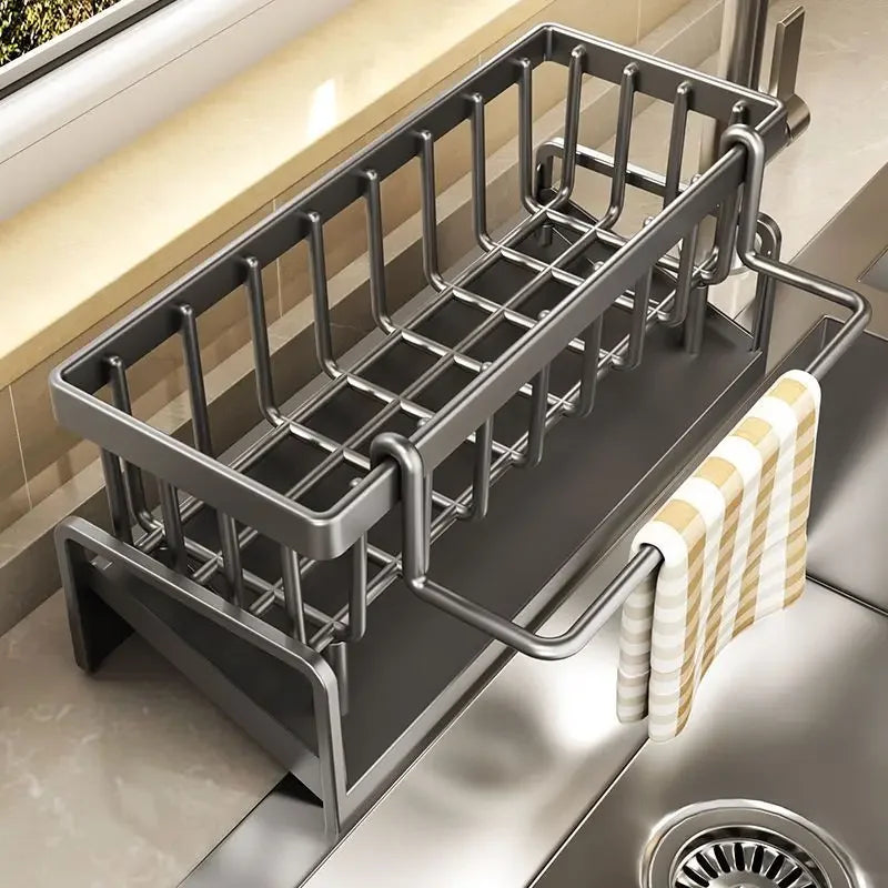Carbon steel Kitchen Shelf Rag Storage Drainage Shelf Storage Rack Home Spice Sink Drainage dish drying rack Kitchen Accessories