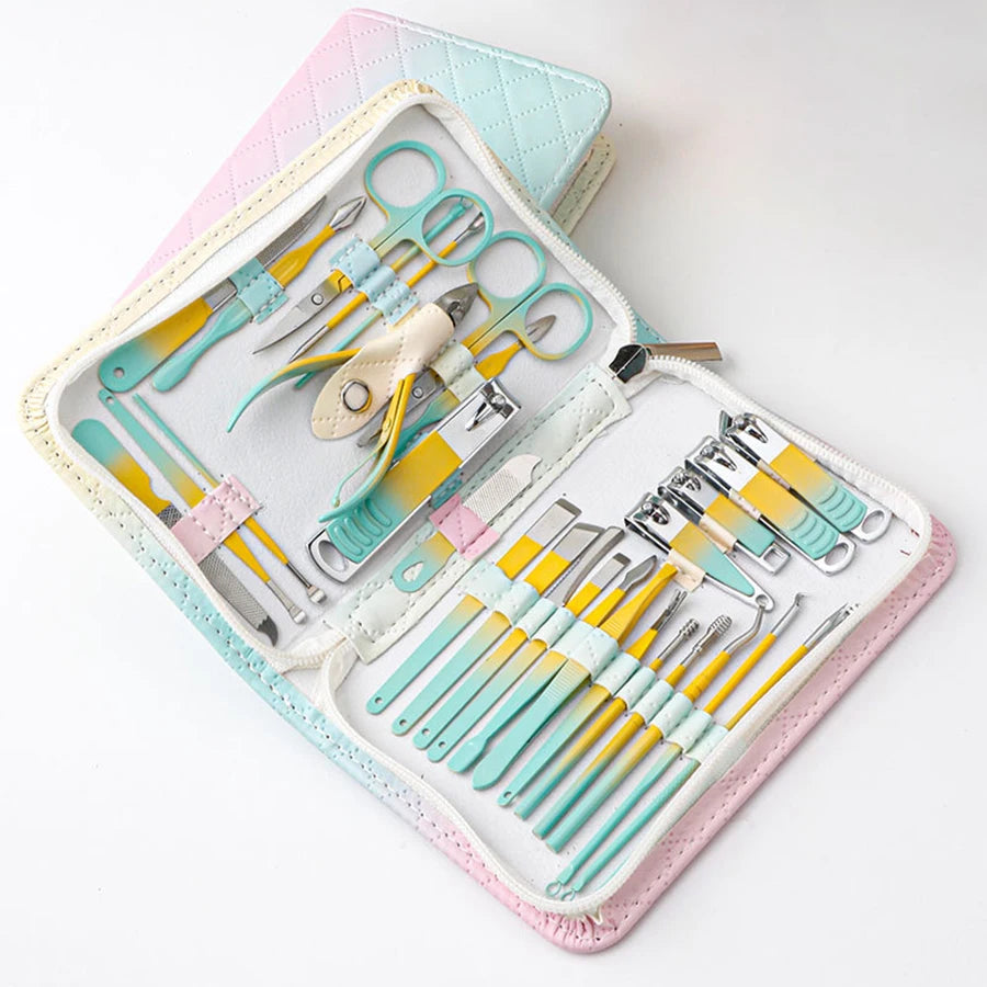 Manicure Set 30 in 1 Nail Clipper Set Nail Kit for Women Men Stainless Steel Manicure Kit Professional with Travel Case