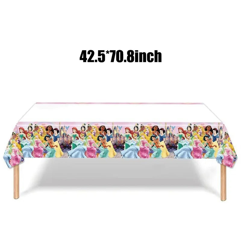 Disney Princess Birthday Party Decorations Girls Child Deco Disney Princess Birthday Plate Napkins Cups Tableware Supplies Setup