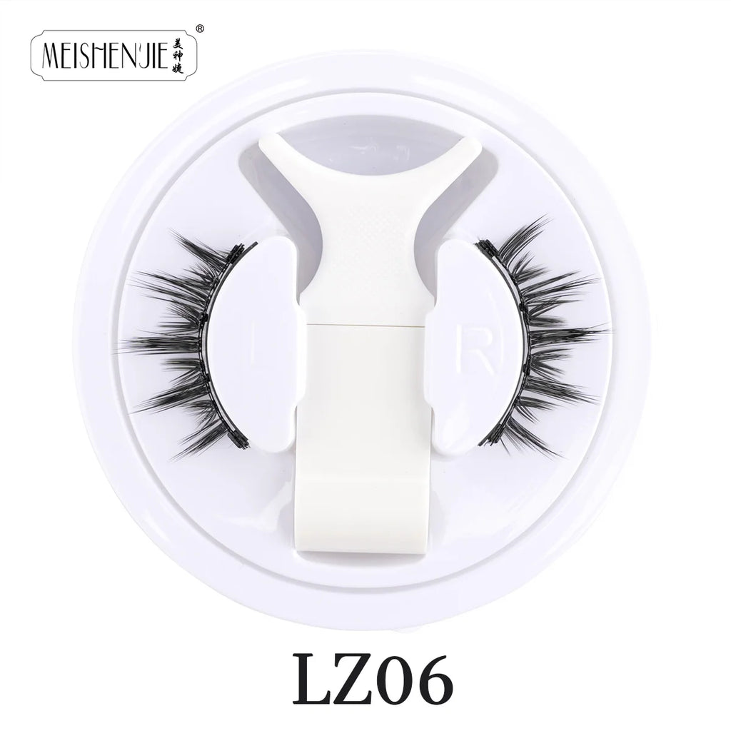 Faux Cils 1 Pair Magnetic Eyelashes Set Handmade Natural Curl False Eyelash with Tweezer Makeup Tools Magnetic Lashes for Sale