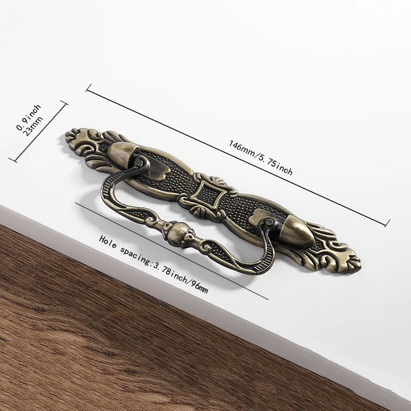 Red/Green Bronze AntiqueEuropean classical  old-fashioned furniture kitchen cabinet handle shoe cabinet drawer zinc alloy handle