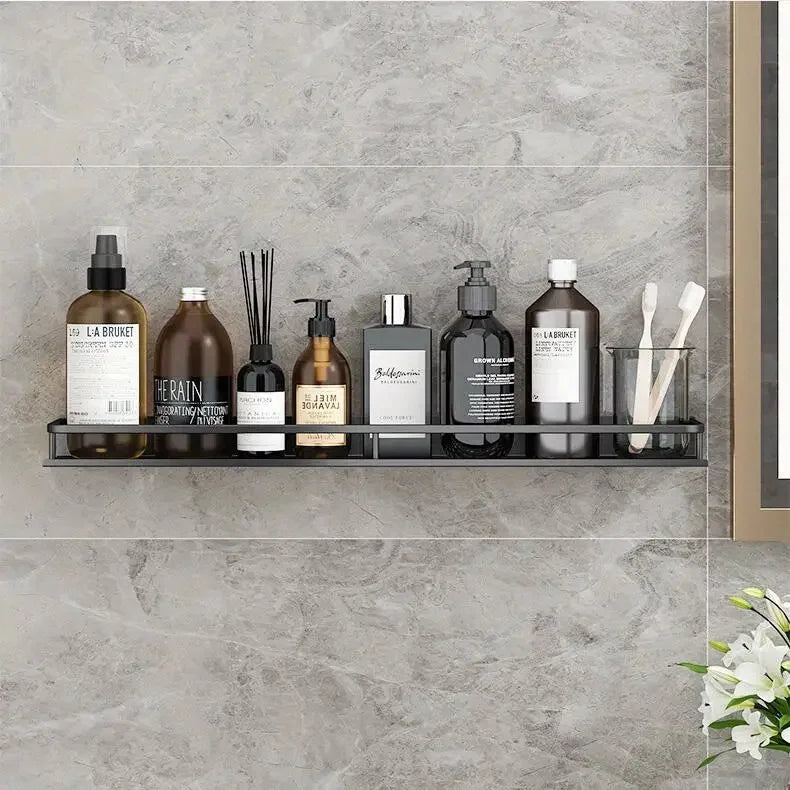 Aluminum Shelf Bathroom Storage Rack Wall Mounted Cosmetic Storage Rack Suitable For Bathroom Item Storage