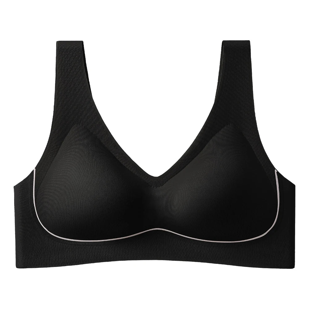 CAITING Seamless Women Underwear Sexy V-neck  Small Chest Gathered Adjustable Support Small Comfortable Thin  With Soft Support