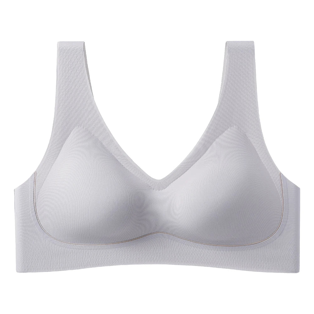 CAITING Seamless Women Underwear Sexy V-neck  Small Chest Gathered Adjustable Support Small Comfortable Thin  With Soft Support