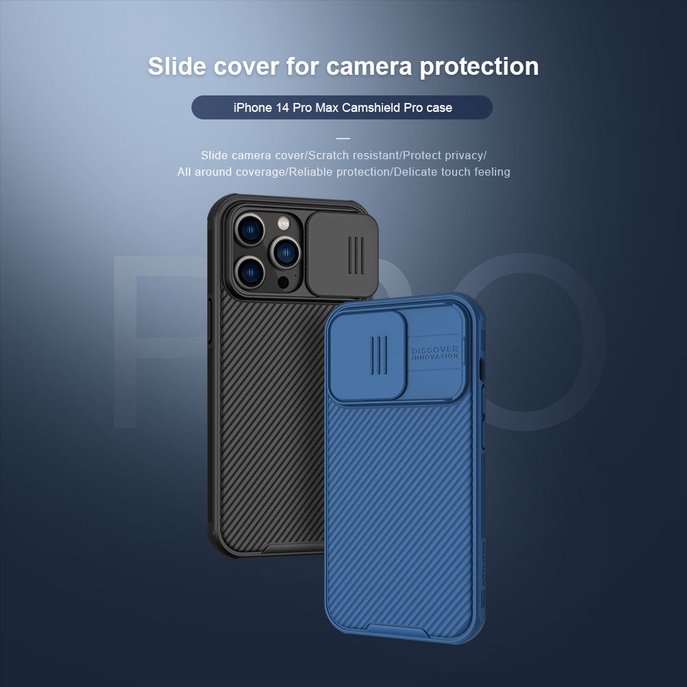 Nillkin Case for iPhone 15 Pro Max / 14 Plus / 13 Pro / 12 Mini, Premium Upgraded Shockproof Phone Cases with Slide Camera Cover
