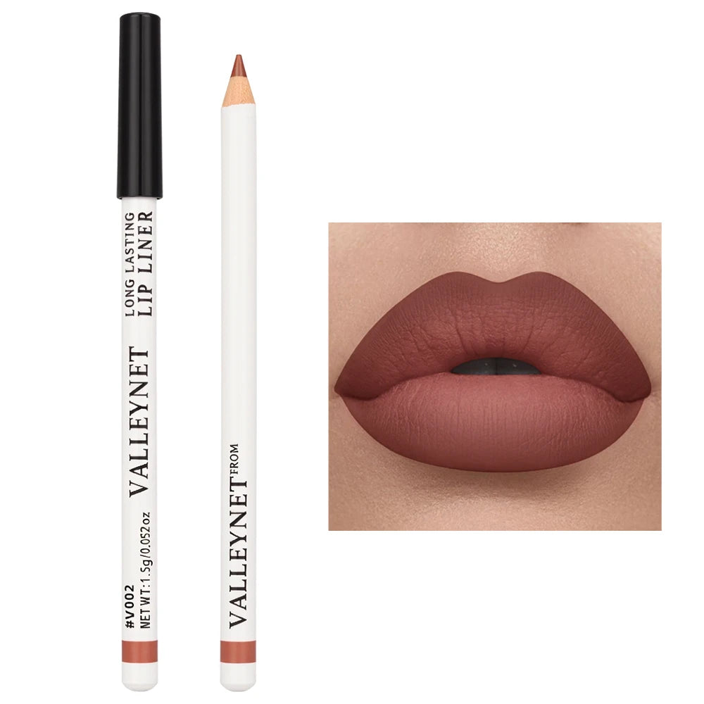 3pcs/set Lip Liner Eyeliner Set  Long Lasting Matte Waterproof Lipstick Lip Liner Women's Lip Makeup, Matte Lip Liner