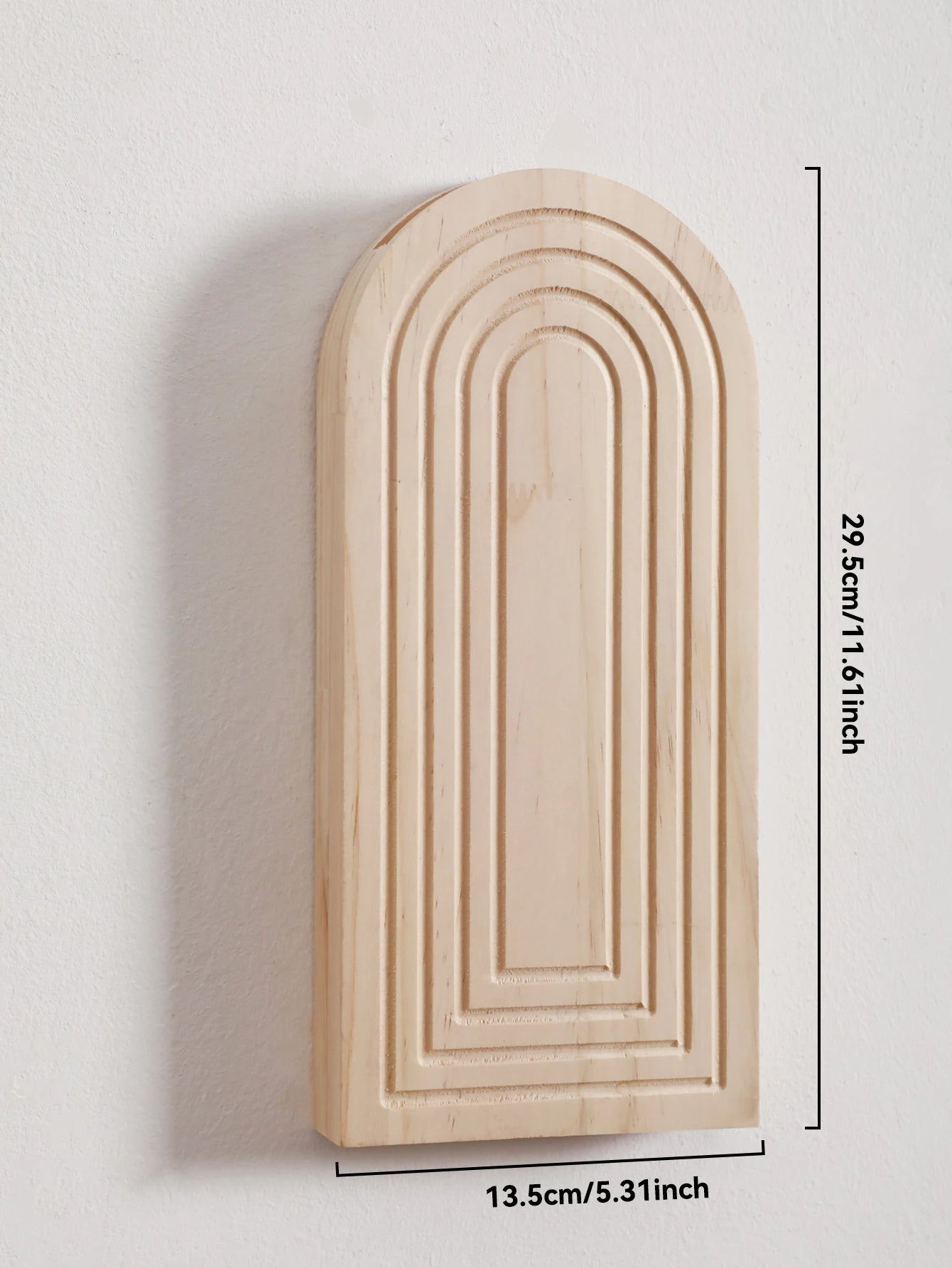 1pc Boho Wooden Wall Vase Wall Mounted Vase Arched Decorative Hanging Planter for Living Room, Bedroom & Home Wall Decoration