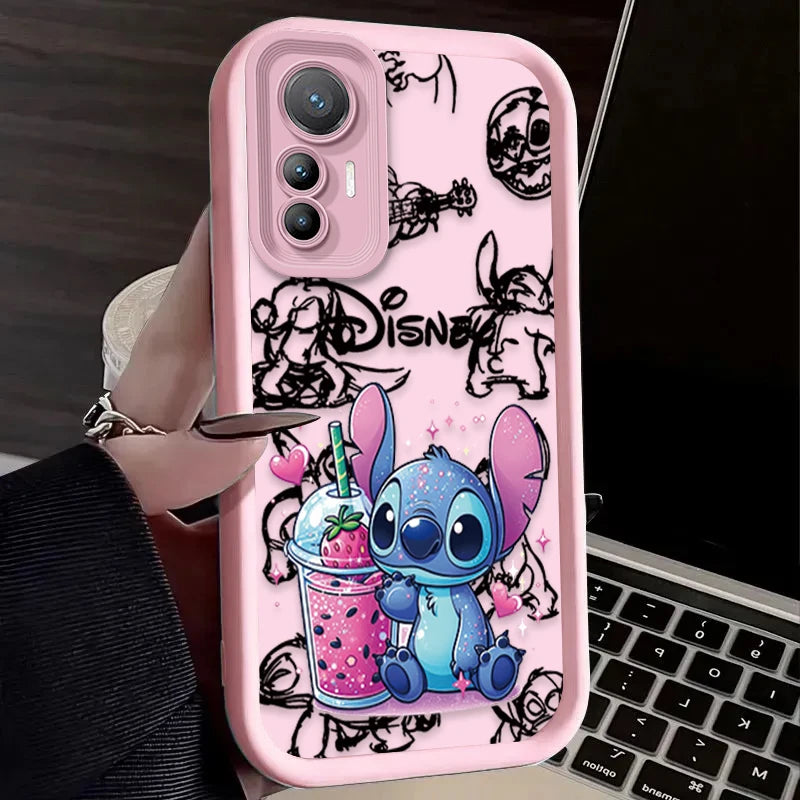 Anime Stitch Disney Phone Case for Xiaomi Mi 15 Ultra 14 13 12 12S 12X 11 Lite 5G NE 13T 12T 11T 14T Pro Soft Silicone Cover