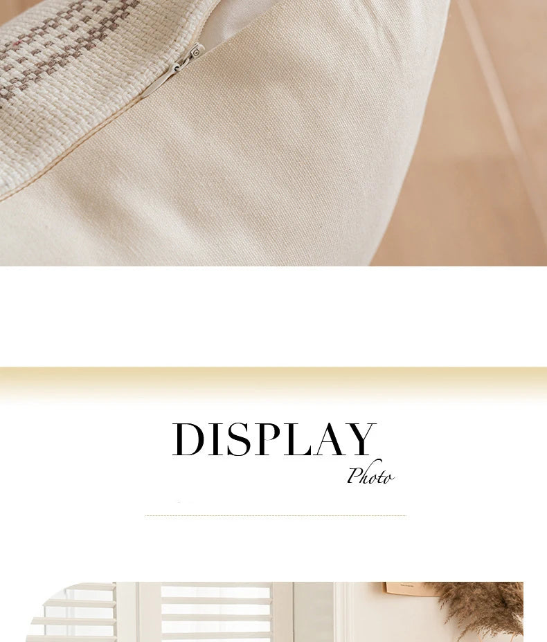 Battilo Luxury Pillow Cover with Tassels Soft Cotton Pillowcase Boho Decorative Throw Pillow for Living Room Sofa Cushion Cover