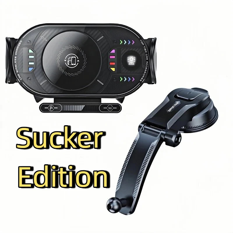 15W Universal Car Phone Wireless Charger Holder 90° Rotation Mount for Samsung Galaxy Fold 6 5 4 3 Z Flip S25 S24 Iphone 17 16