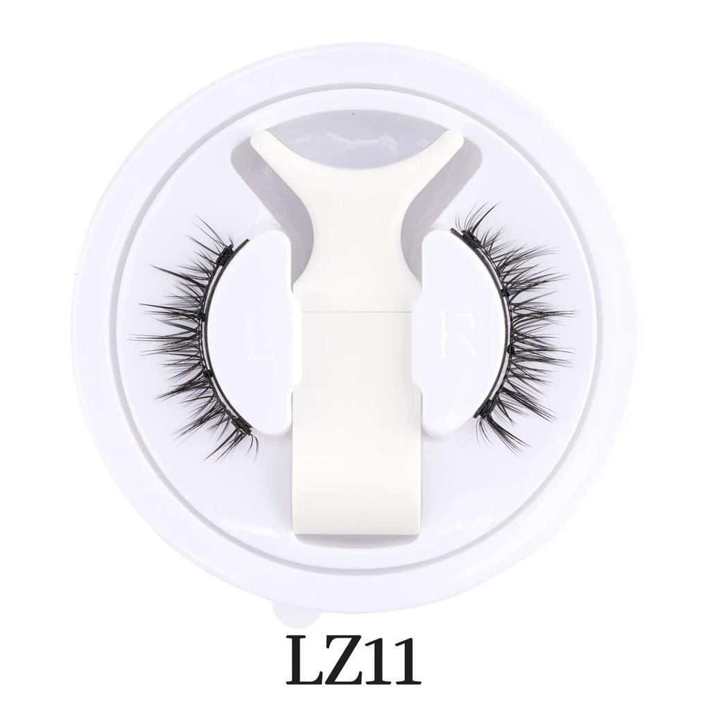 Reusable Magnetic Eyelashes 1 Pair Natural Curly Fluffy Magnetic False Eyelashes No Glue Needed Lashes Makeup with Tweezer Set