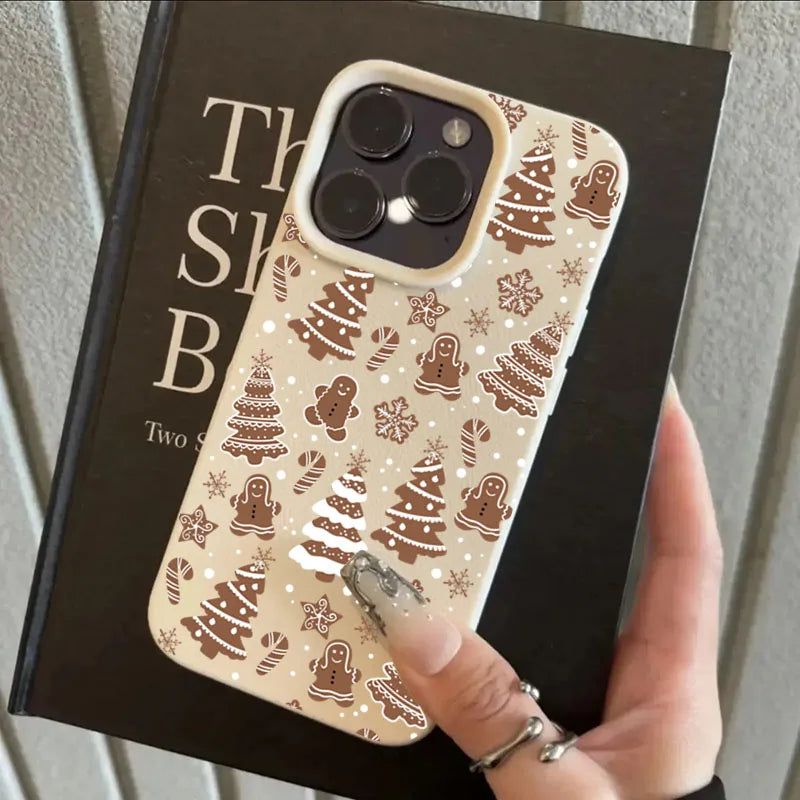 Christmas Tree Graphic Lichee Pattern Phone Case For iPhone 17 16 15 14 13 12 11 Pro Max Air X XR XS 16E Shockproof Bumper Cover