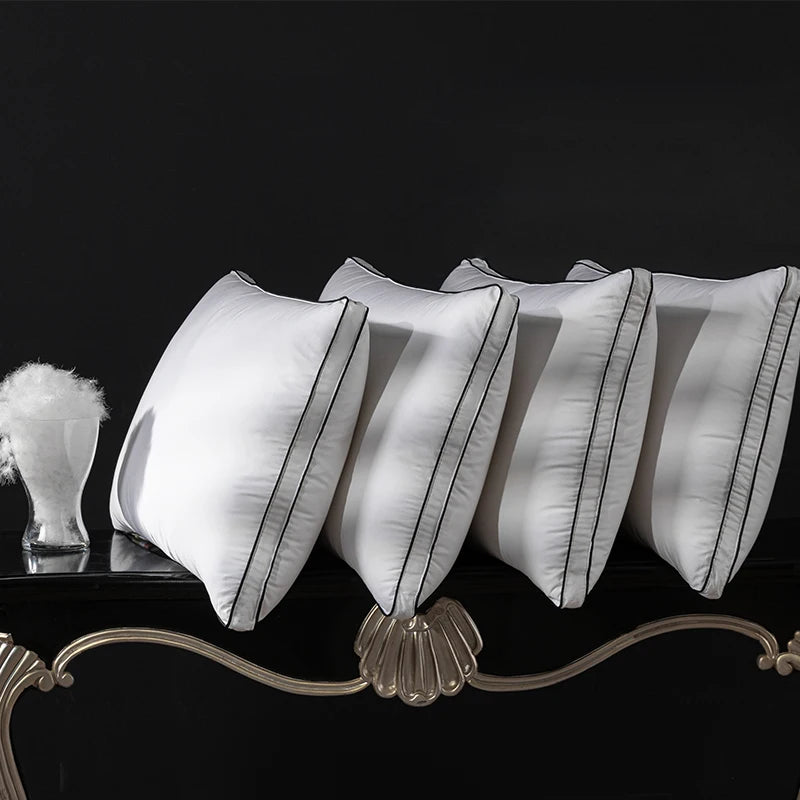 Down Pillow with 100% Goose Down 95% Fill 1200TC Cover - Queen King Standard Size Feather Down Pillow