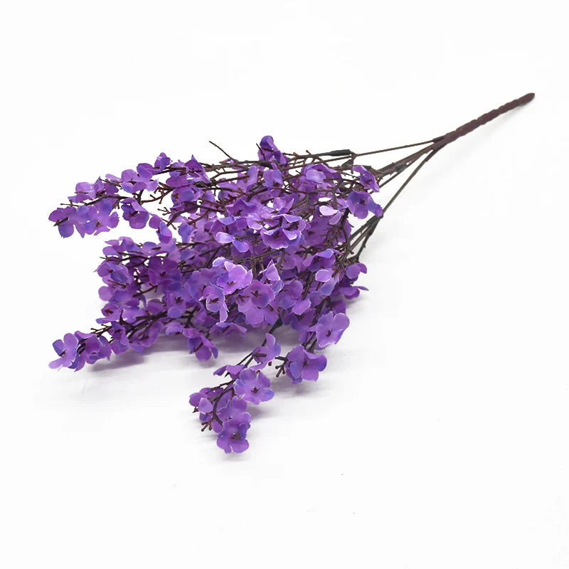 Artificial Flower Silk Gypsophila Peach Home Room Table Outdoor Garden Wedding Bridal Bouquet Festival Party DIY Gift Decoration