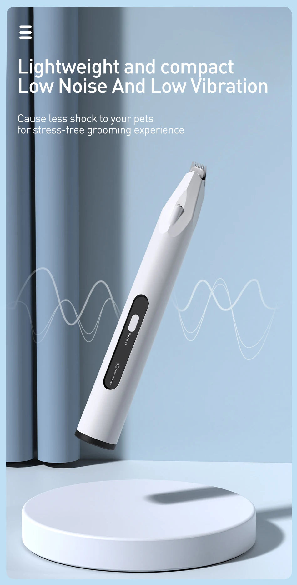 ROJECO Dog Hair Trimmer Professional Pet Foot Hair Trimmer Dog Grooming Clippers  for Dogs Haircut  Hair Cutting Electric Shaver