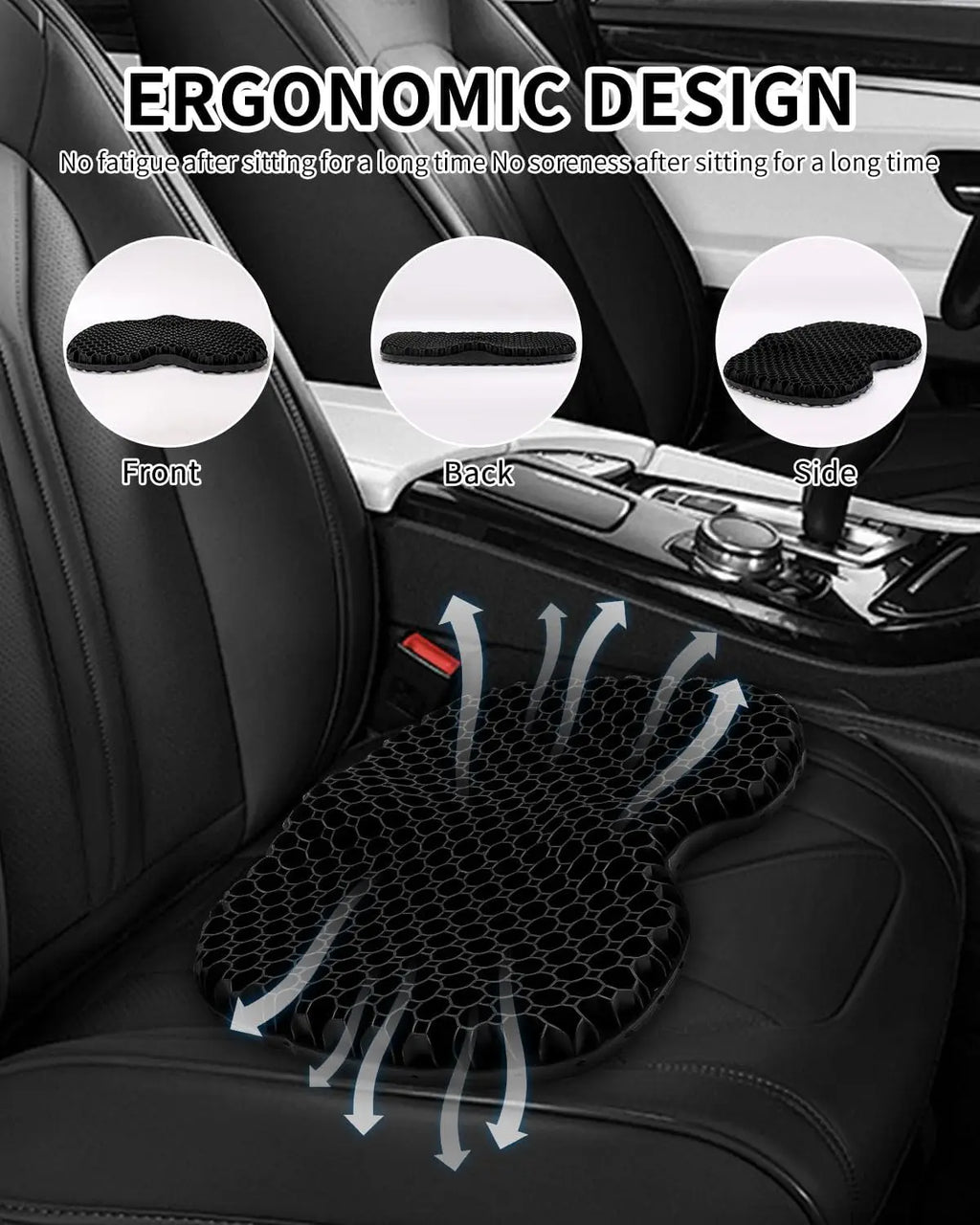 Cushion honeycomb gel summer sitting seat cushion office car seat cushion summer breathable cold pad,suitable for cars