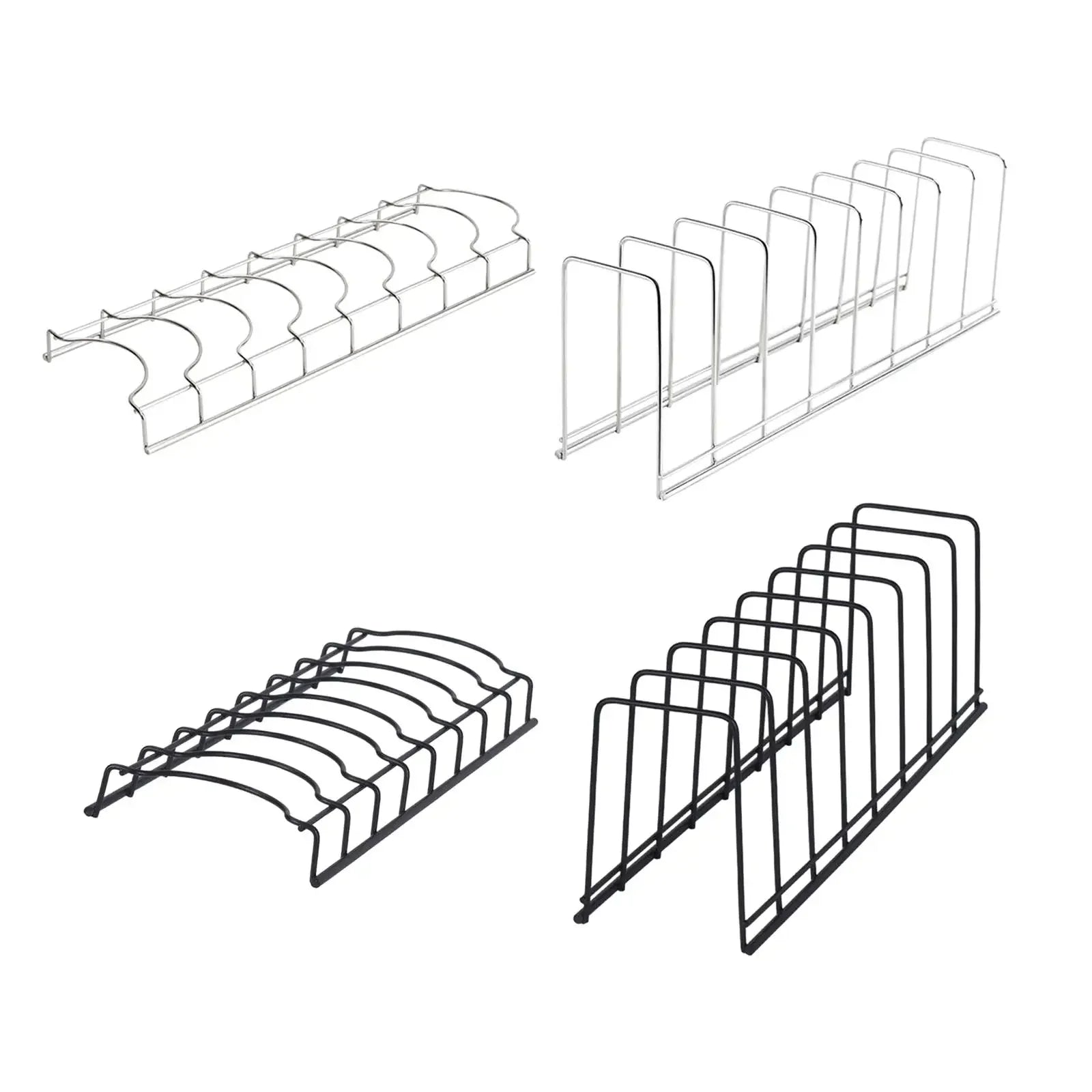 Stainless Steel Dish Storage Rack Lid Holder for Kitchen Cabinet Dining Room Restaurant Utensils Drainer Rack Multipurpose Plate