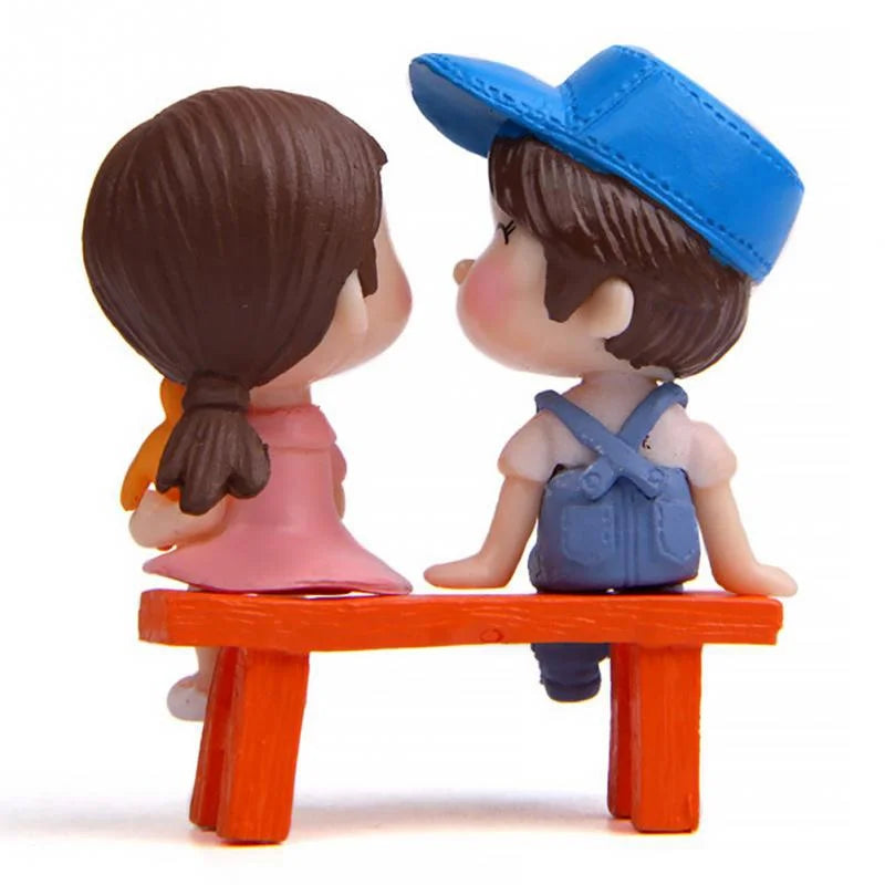 1Pc Mini Stool Couples Dolls Fairy Garden Miniatures Decor DIY Micro Display