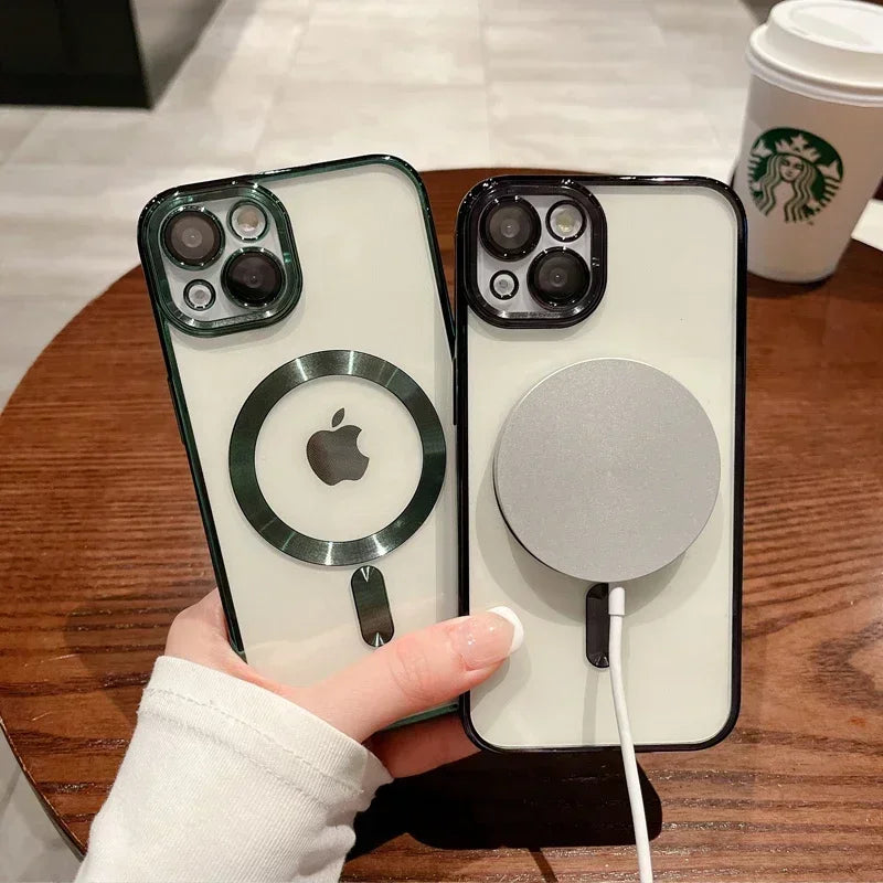 【Pearl Plating】Adjustable Crossbody Lanyard Case for iPhone 16/15 Pro Max/14/13/12/11 ProMax PlusShockproof Magnetic Phone Cover