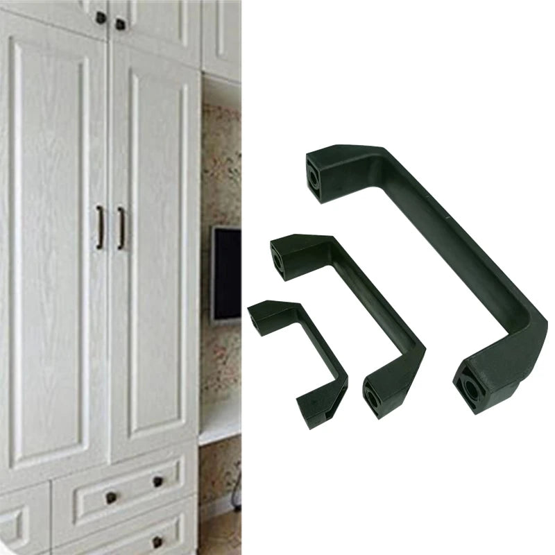 Black Modern Plastic Cabinet Door Drawer Toolbox Handle Furniture Cupboard Wardrobe Hardware Machine Tool