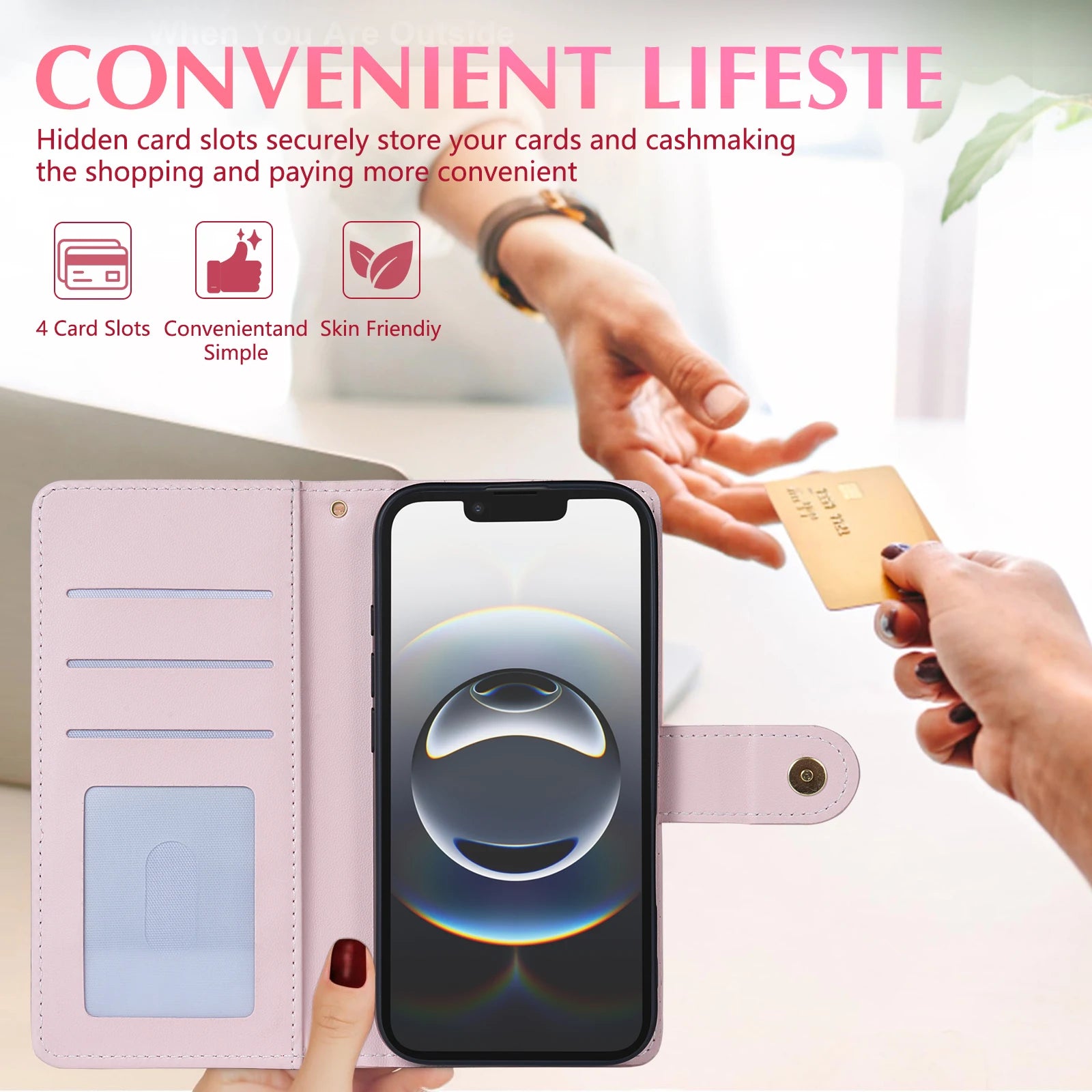 Strap 3D Leather Phone Wallet Case Book For Samsung Galaxy S25 S24 S23 S22 S21 S20 A06 A16 A26 A36 A56 A15 A35 A55 A54 A53 Cover