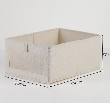 1/2/4pcs Fabric Window Cotton Linen Storage Box Wardrobe Storage And Arrangement Large Clothing Storage Box Toys Can Be Folded