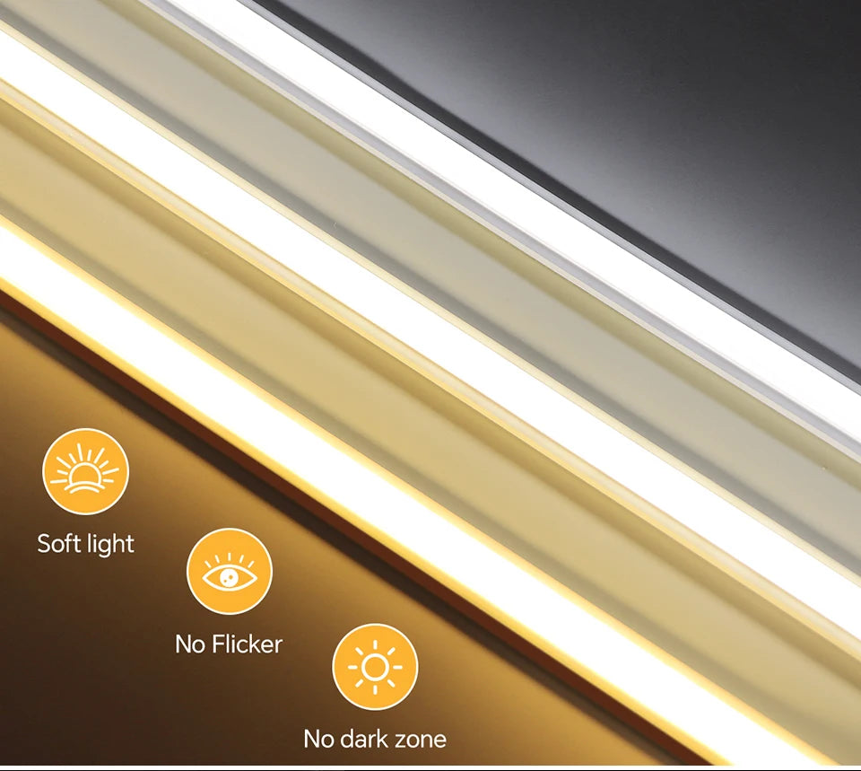 COB Neon Strip Under Cabinet Led Lights Penetrable Wood Dimmable Touch Sensor Wall Lamp,Kitchen Storage Cabinet Lighting Decor