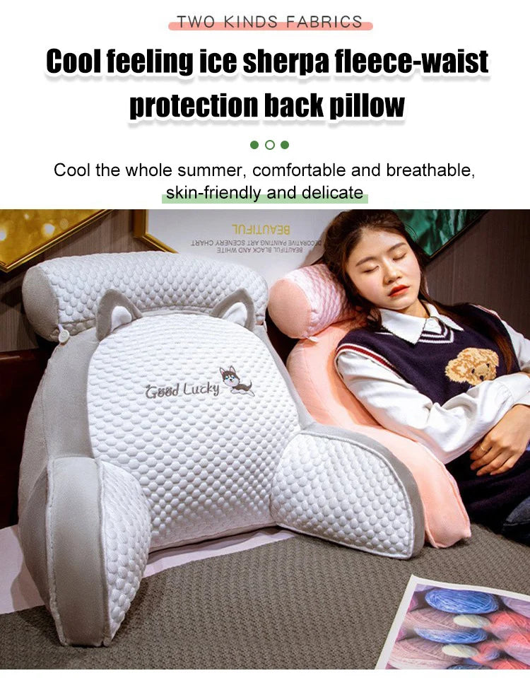 Home Portable Summer Ice Silk Cushion Multifunctional Detachable Waist Cushion